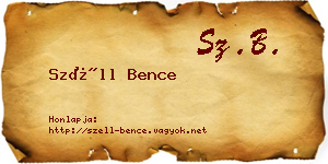 Széll Bence névjegykártya